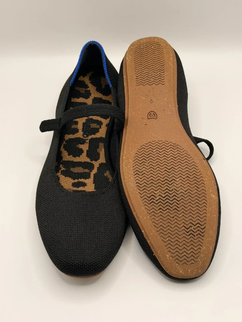 Rothy's Women Square Mary Jane Black Knitted Flats Sz 9